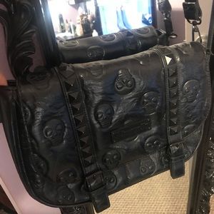 LOUNGEFLY SKULL EMBOSSED PURSE
